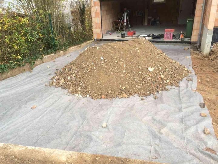 Garage avec préparation pavage Saverne