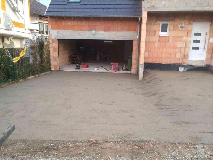 Garage avec préparation pavage Saverne