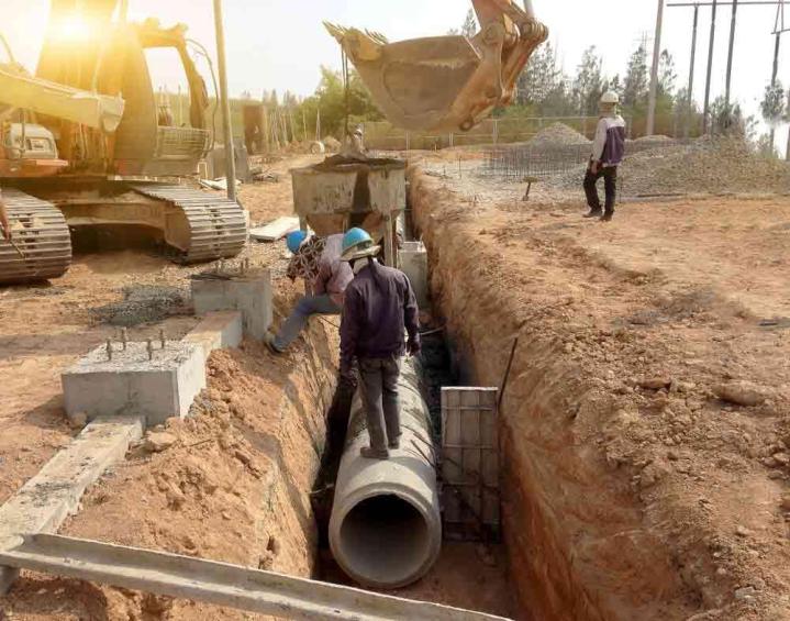 Travaux de drainage, Benfeld
