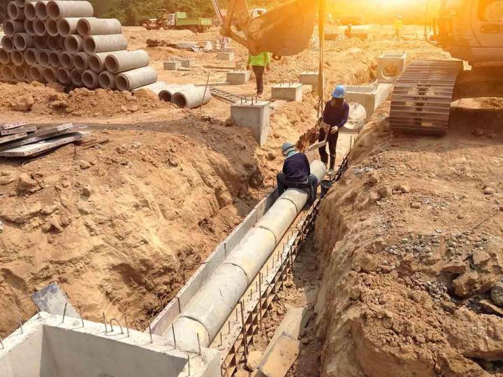 Travaux de drainage, Strasbourg